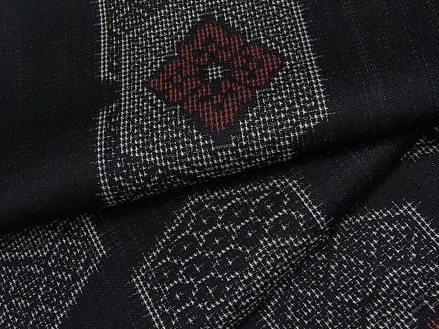 平和屋着物■上質なお召 亀甲重ね花文 逸品 ut3824