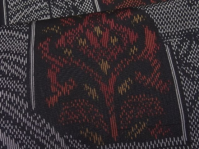 平和屋着物■上質な紬 吉祥花文 逸品 ut3993