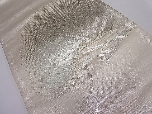 平和屋着物■太鼓柄袋帯　駒刺繍　松　逸品　ut4077