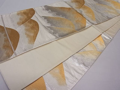 平和屋着物■六通柄袋帯 遠山文 金銀糸 逸品 ut4095