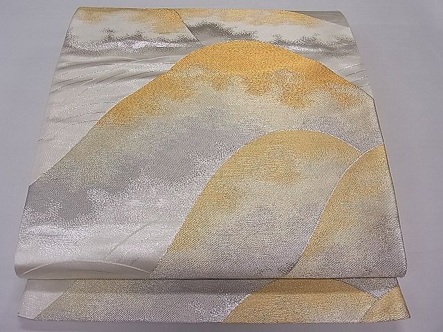 平和屋着物■六通柄袋帯 遠山文 金銀糸 逸品 ut4095