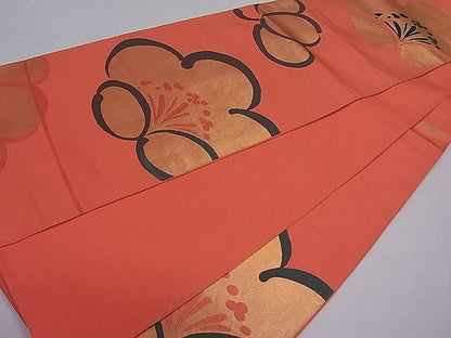 平和屋着物■本袋帯 舞花文 金糸 逸品 ut4123