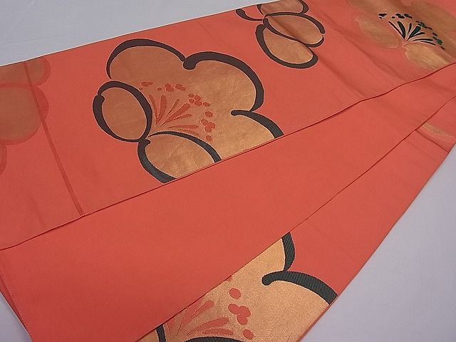 平和屋着物■本袋帯 舞花文 金糸 逸品 ut4123