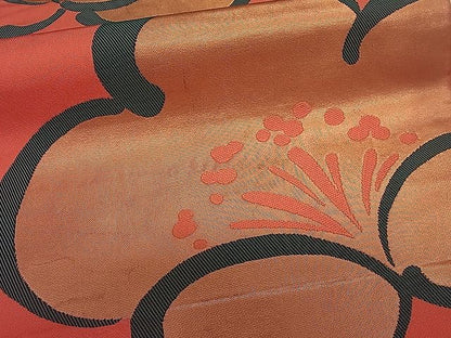 平和屋着物■本袋帯 舞花文 金糸 逸品 ut4123