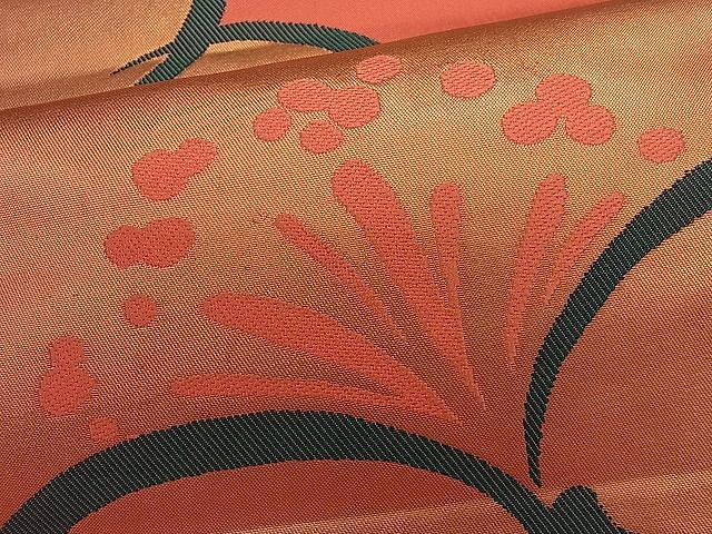 平和屋着物■本袋帯 舞花文 金糸 逸品 ut4123