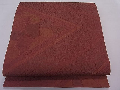 平和屋着物■六通柄袋帯 ふくれ織 石畳文 逸品 ut4160