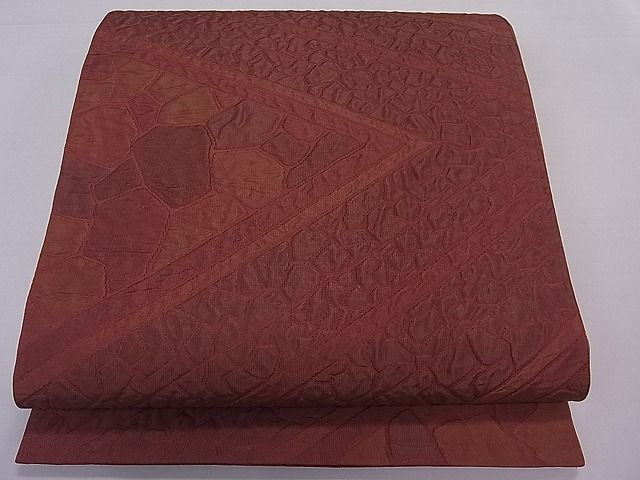 平和屋着物■六通柄袋帯 ふくれ織 石畳文 逸品 ut4160