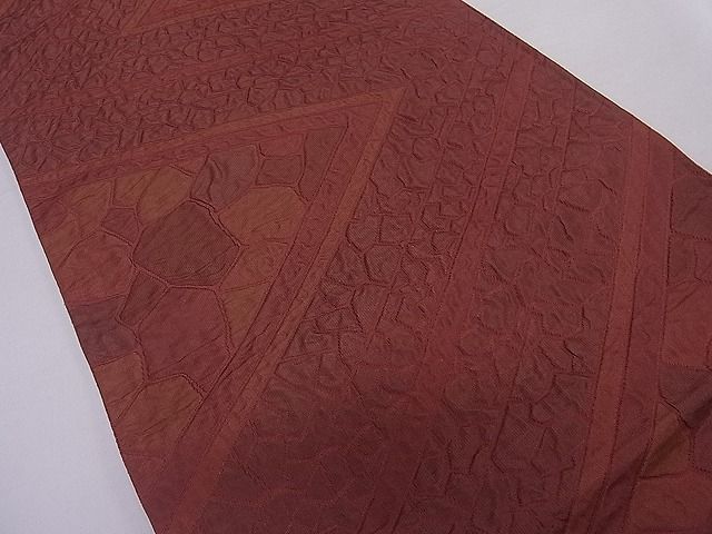 平和屋着物■六通柄袋帯 ふくれ織 石畳文 逸品 ut4160