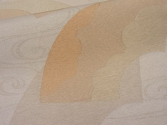平和屋着物■六通柄袋帯 流水地紙文 金糸 逸品 ut4186
