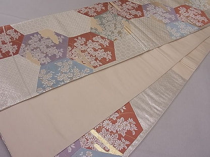 平和屋着物■六通柄袋帯 蒔絵 金銀糸 逸品 ut4190