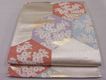 平和屋着物■六通柄袋帯 蒔絵 金銀糸 逸品 ut4190