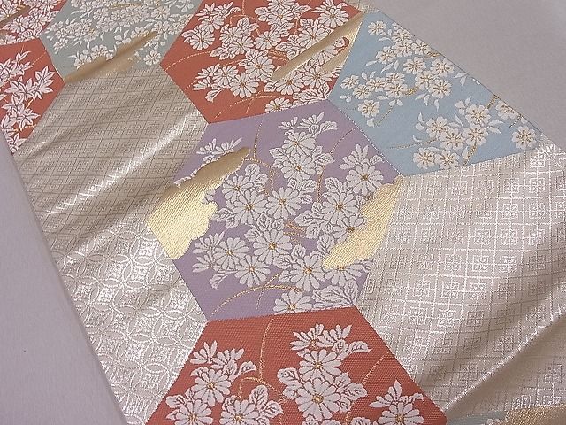 平和屋着物■六通柄袋帯 蒔絵 金銀糸 逸品 ut4190