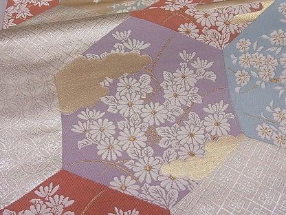 平和屋着物■六通柄袋帯 蒔絵 金銀糸 逸品 ut4190