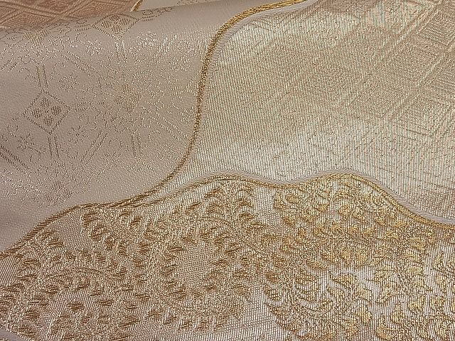 平和屋着物■六通柄袋帯 道長吉祥花文 金糸 逸品 ut4355