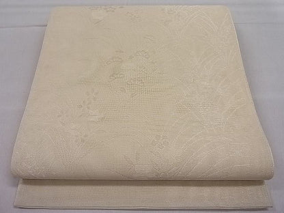 平和屋着物■夏物 六通柄袋帯 草花文 逸品 ut4502
