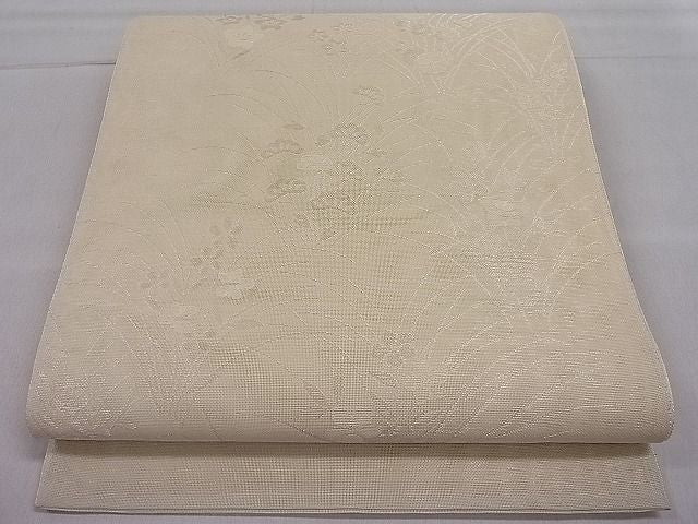平和屋着物■夏物 六通柄袋帯 草花文 逸品 ut4502