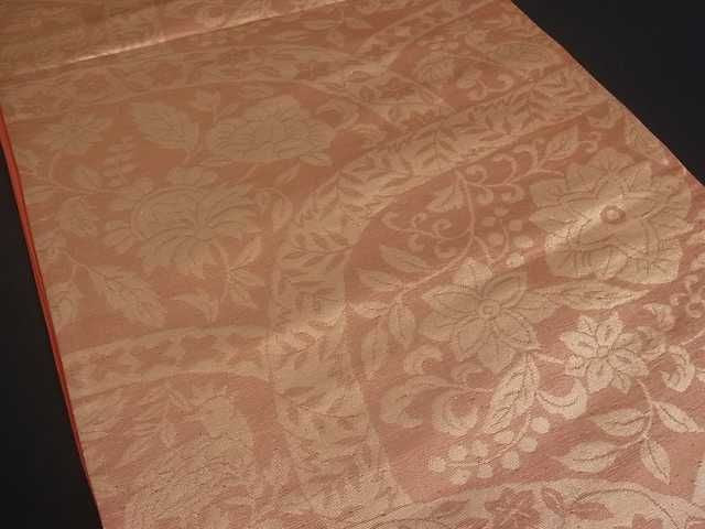 平和屋着物■六通柄袋帯 洋花唐草文 金糸 逸品 uw0329
