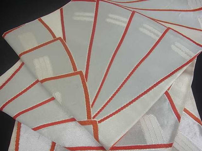 平和屋着物■六通柄袋帯 檜扇文 金銀糸 逸品 uw0330