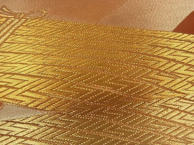 平和屋着物■六通柄袋帯　籬文　金糸　逸品　uw0346