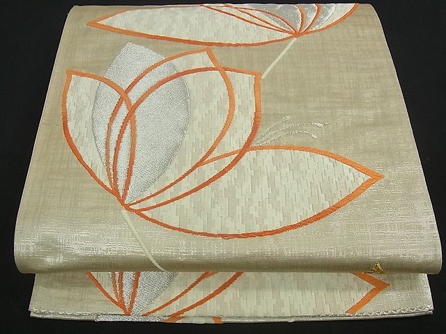 平和屋着物■六通柄袋帯 舞花文 金銀糸 逸品 uw0352