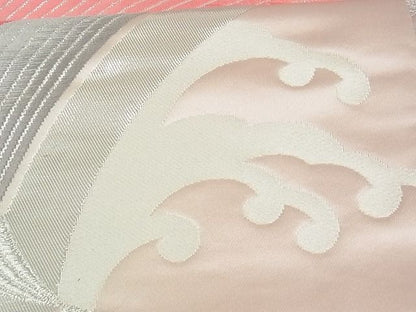 平和屋着物■六通柄袋帯 立波孔雀文 銀糸 逸品 uw0579