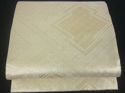 平和屋着物■佐賀錦 全通柄袋帯 松皮菱吉祥文 金糸 逸品 uw0608