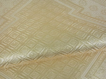 平和屋着物■佐賀錦 全通柄袋帯 松皮菱吉祥文 金糸 逸品 uw0608