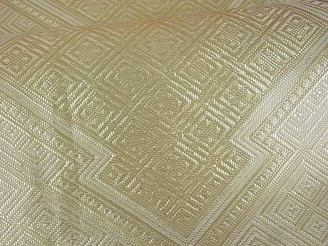 平和屋着物■佐賀錦 全通柄袋帯 松皮菱吉祥文 金糸 逸品 uw0608