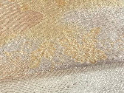 平和屋着物■六通柄袋帯　立波舞花文　金銀糸　逸品　uw0668