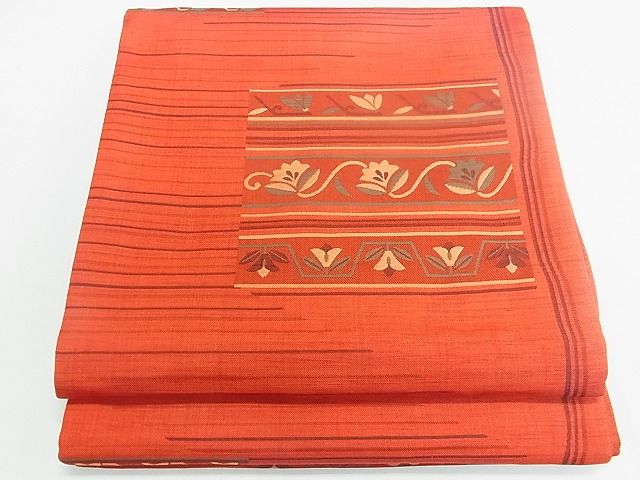 平和屋着物■六通柄袋帯 立波花蝶文 金糸 やまと誂製 逸品 uw0709