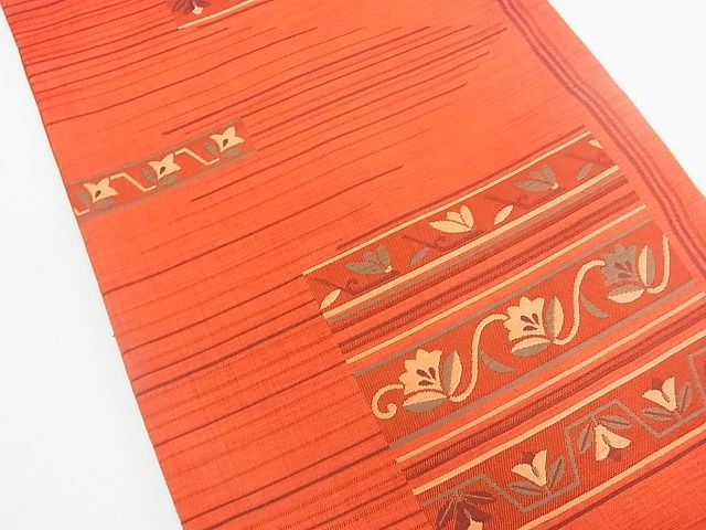 平和屋着物■六通柄袋帯 立波花蝶文 金糸 やまと誂製 逸品 uw0709
