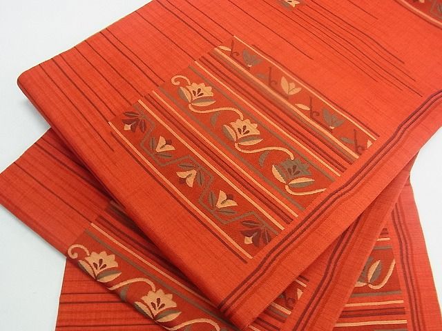 平和屋着物■六通柄袋帯 立波花蝶文 金糸 やまと誂製 逸品 uw0709