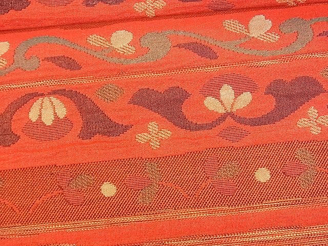 平和屋着物■六通柄袋帯 花唐草文 逸品 uw0865
