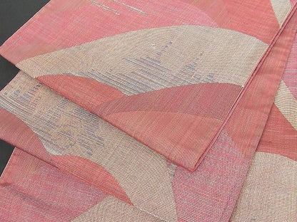 平和屋着物■六通柄袋帯 風景文 正絹 逸品 A-uw1944