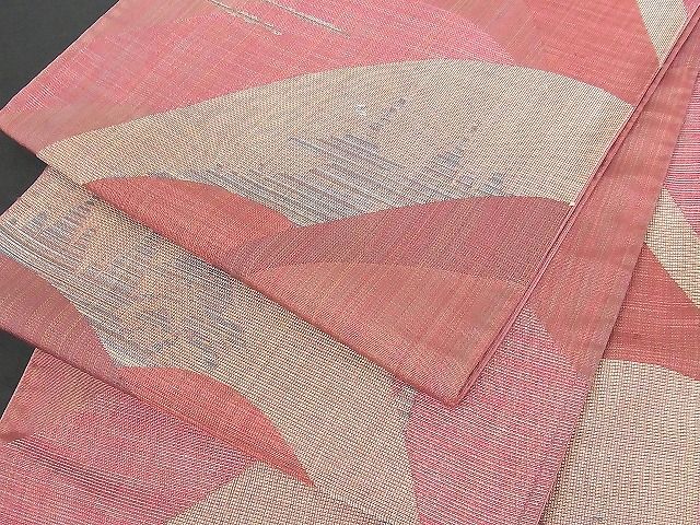 平和屋着物■六通柄袋帯 風景文 正絹 逸品 A-uw1944