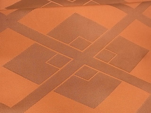 平和屋着物■六通柄 本袋帯 菱文 正絹 逸品 A-uw2032