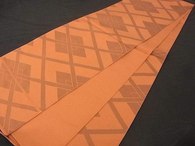 平和屋着物■六通柄 本袋帯 菱文 正絹 逸品 A-uw2032
