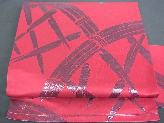 平和屋着物■九寸名古屋帯　籬文　正絹　逸品　A-uw2125