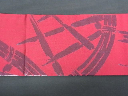 平和屋着物■九寸名古屋帯　籬文　正絹　逸品　A-uw2125