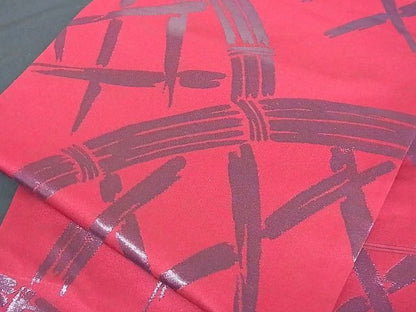 平和屋着物■九寸名古屋帯　籬文　正絹　逸品　A-uw2125