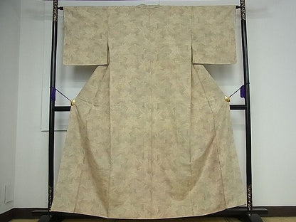 平和屋着物■上質な紬　楓文　逸品　vf3037