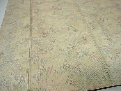 平和屋着物■上質な紬　楓文　逸品　vf3037