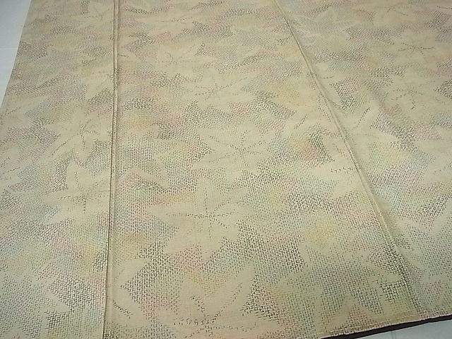 平和屋着物■上質な紬　楓文　逸品　vf3037