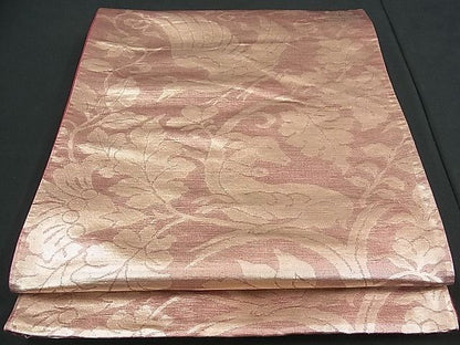 平和屋着物■六通柄袋帯　動物花唐草文　金糸　逸品　vf3940