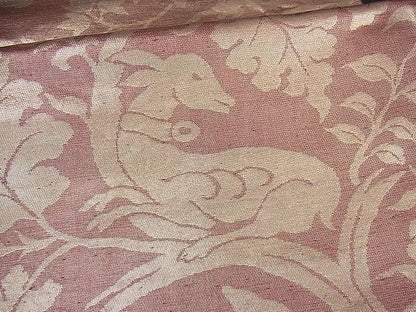 平和屋着物■六通柄袋帯　動物花唐草文　金糸　逸品　vf3940