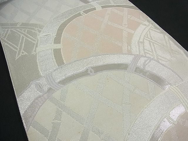 平和屋着物■六通柄袋帯　籬文　銀糸　逸品　vf3999