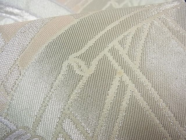 平和屋着物■六通柄袋帯　籬文　銀糸　逸品　vf3999