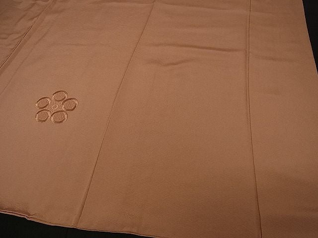 平和屋着物■付下げ　総刺繍　舞花文　土器色　逸品　vf4621