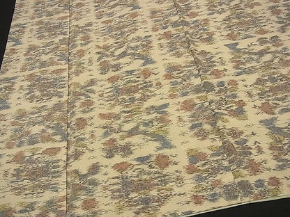 平和屋着物■上質な紬　吉祥花文　逸品　vf4666