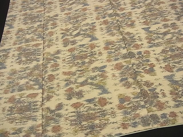 平和屋着物■上質な紬　吉祥花文　逸品　vf4666